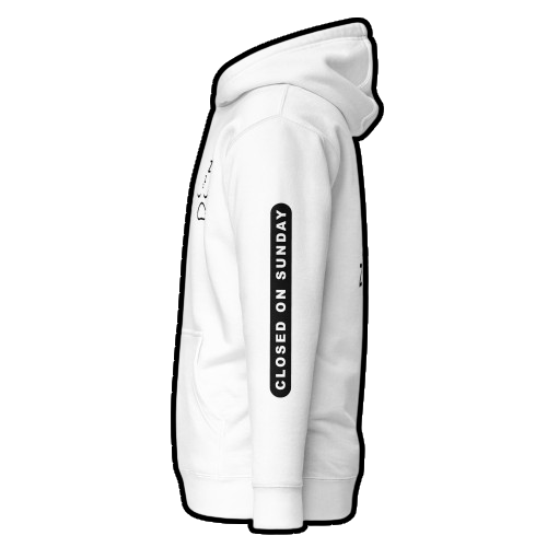 Closed on Sunday White ZZZ Hoodie