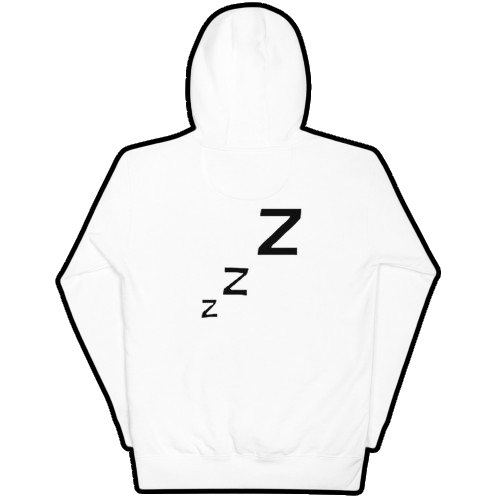 Closed on Sunday White ZZZ Hoodie