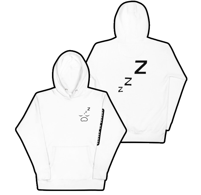 Closed on Sunday White ZZZ Hoodie
