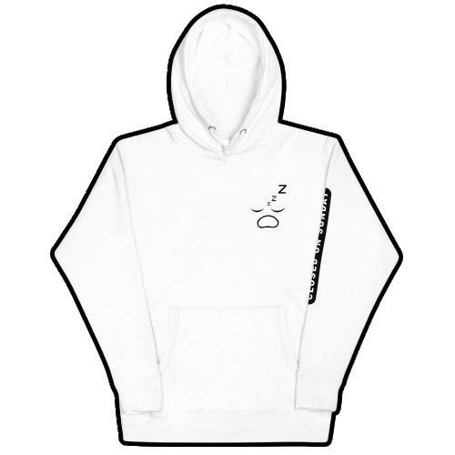 Closed on Sunday White ZZZ Hoodie